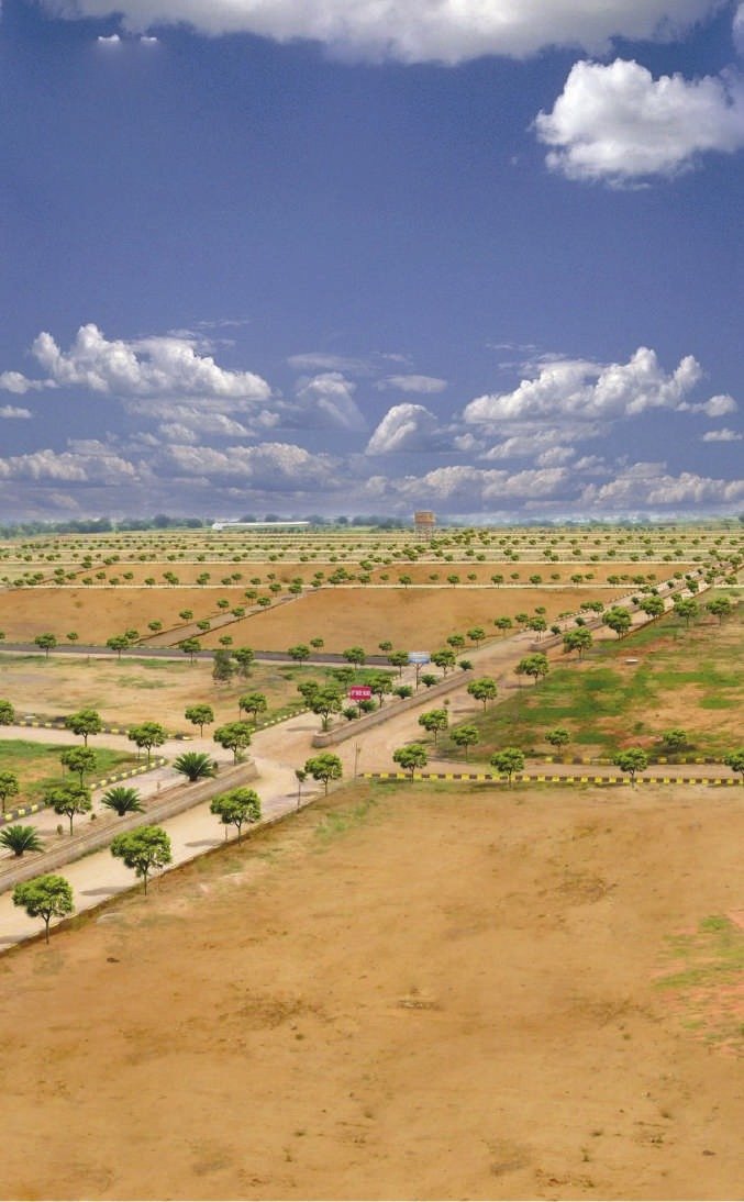 Aerial view of Sampada Royale plotted layout, Kotputli